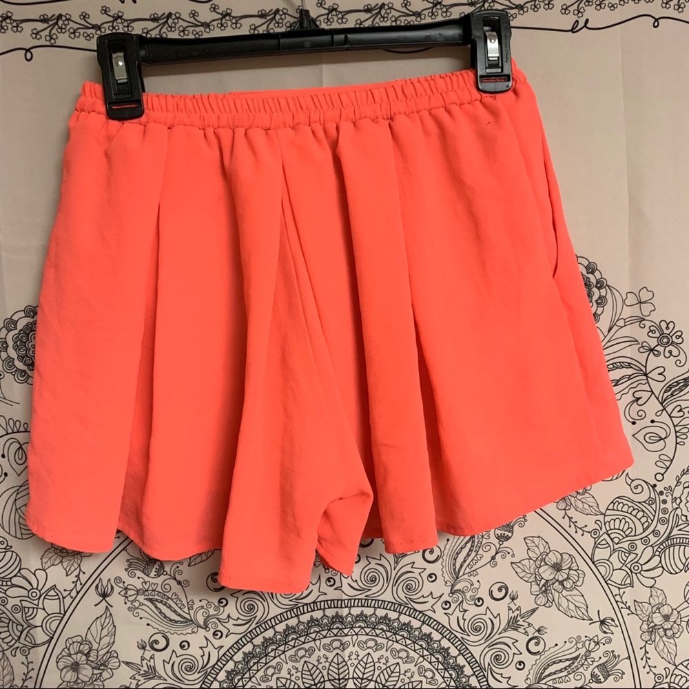 Neon salmon shorts